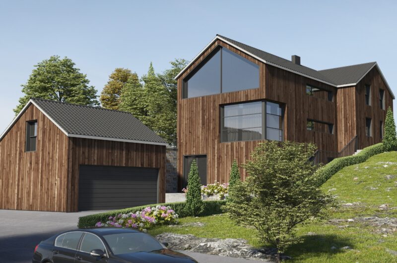 Øgårdsvei fasade øst 25 01 18 TREBO 3 LI